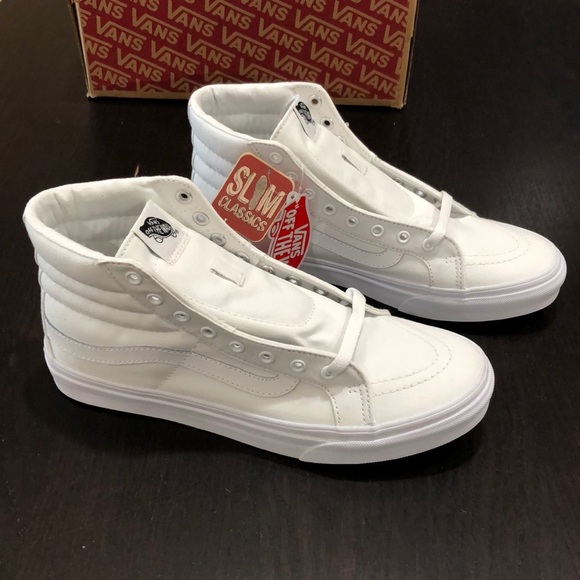 Vans Shoes - Vans Sk8-Hi Slim Canvas True White